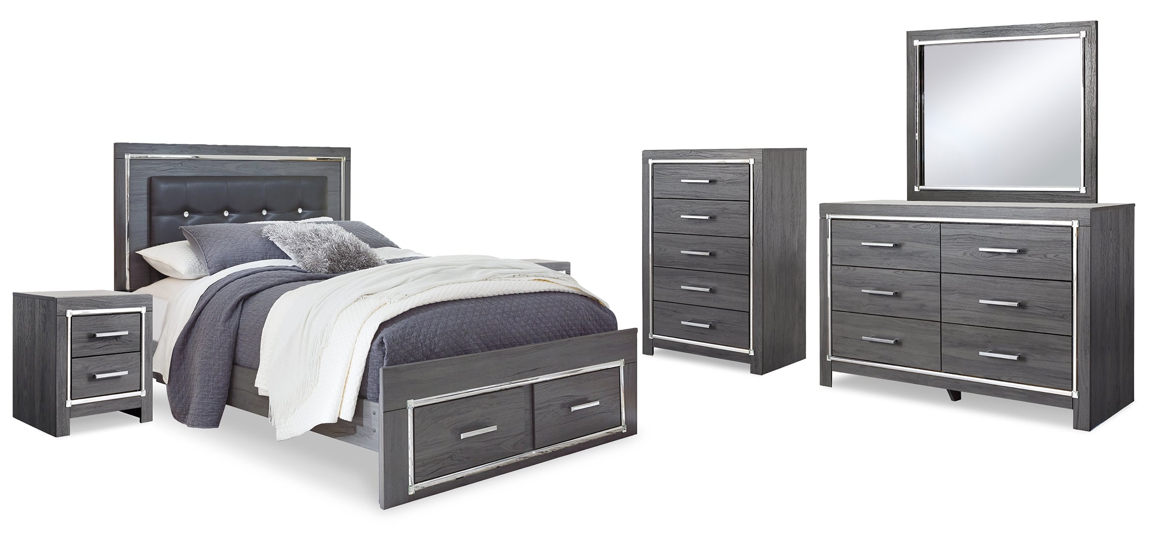 Lodanna Grey Panel Bedroom Set