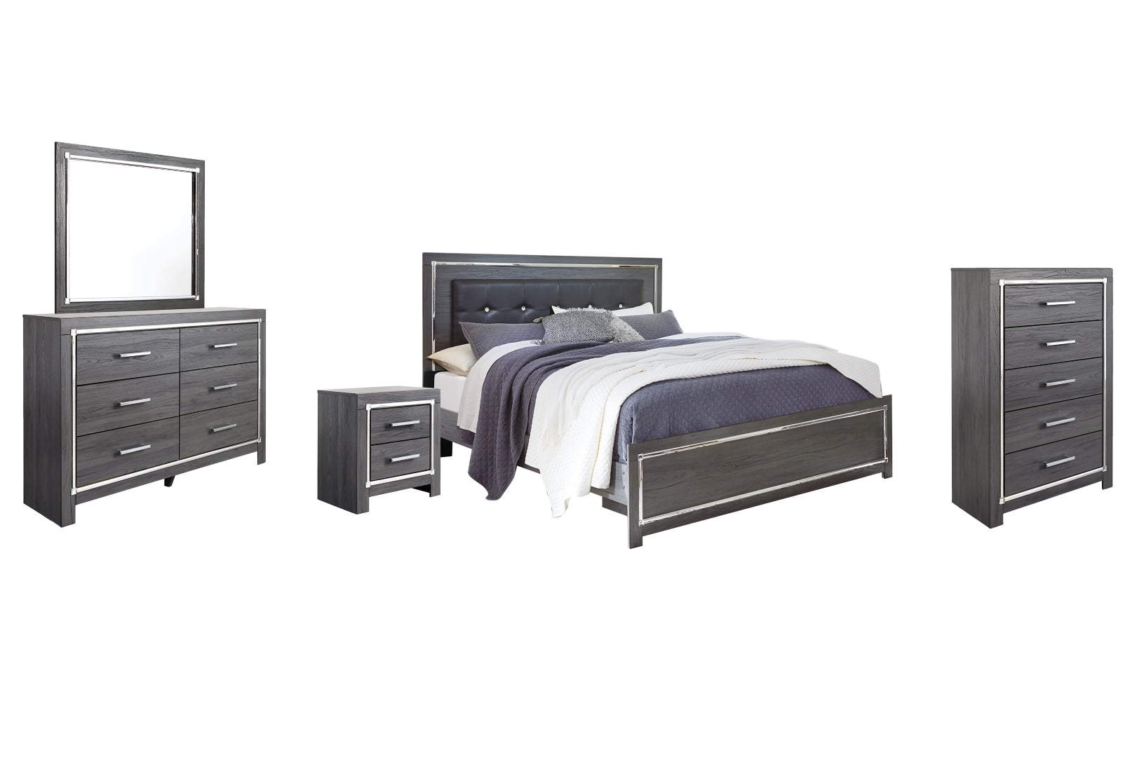 Lodanna Grey Panel Bedroom Set