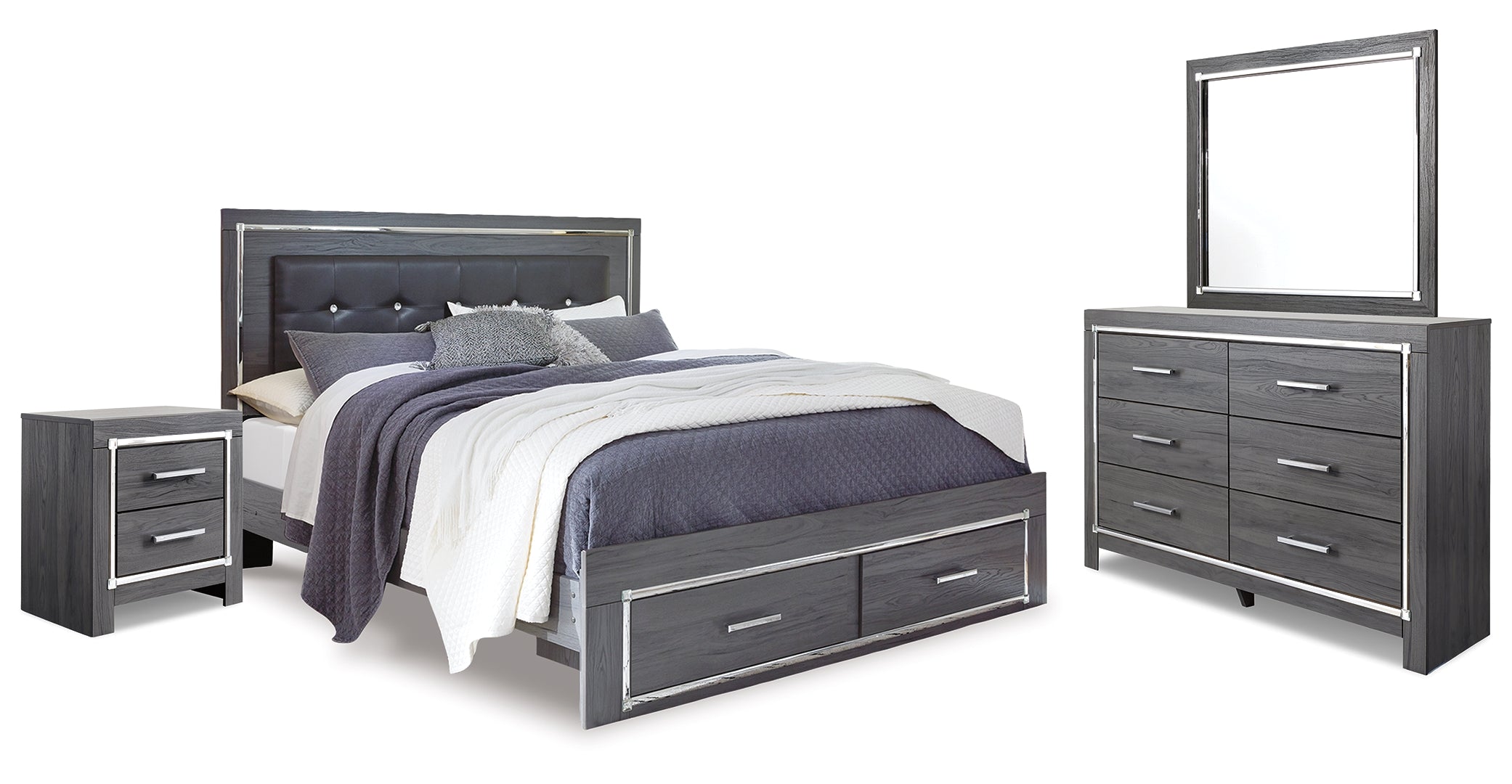 Lodanna Grey Panel Bedroom Set