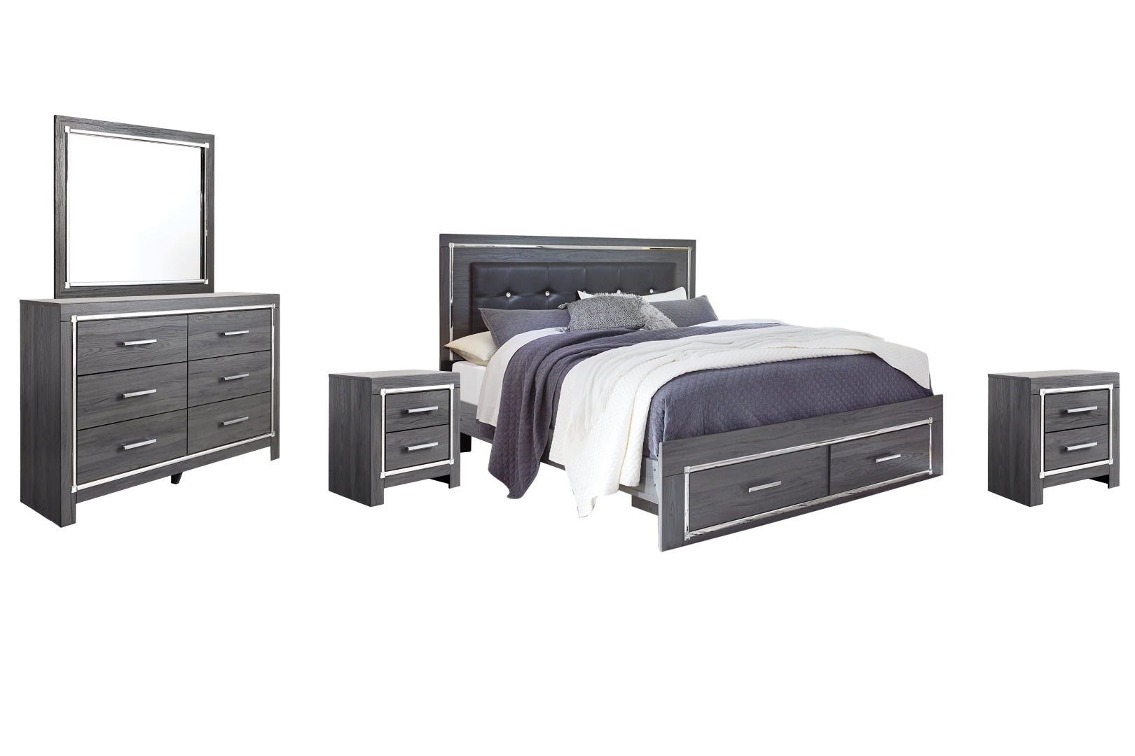 Lodanna Grey Panel Bedroom Set