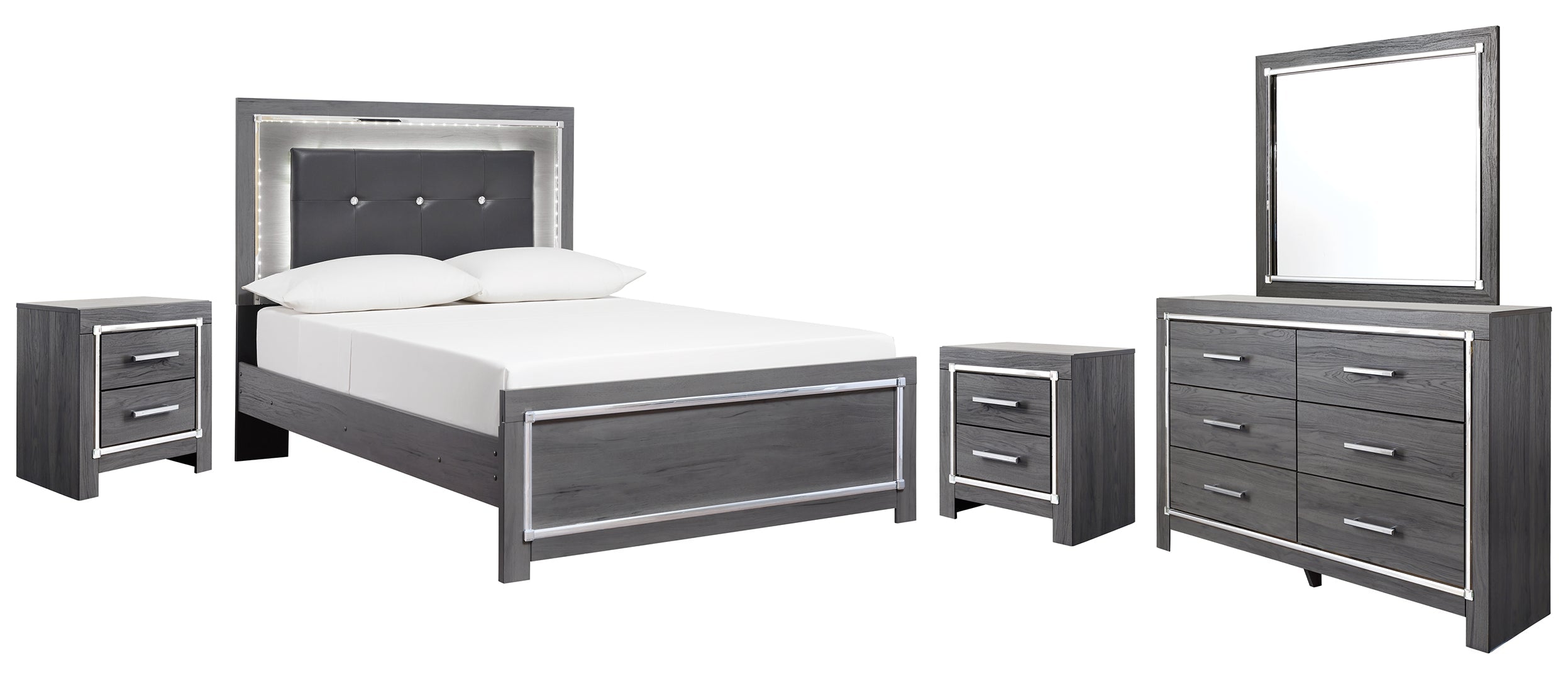 Lodanna Grey Panel Bedroom Set