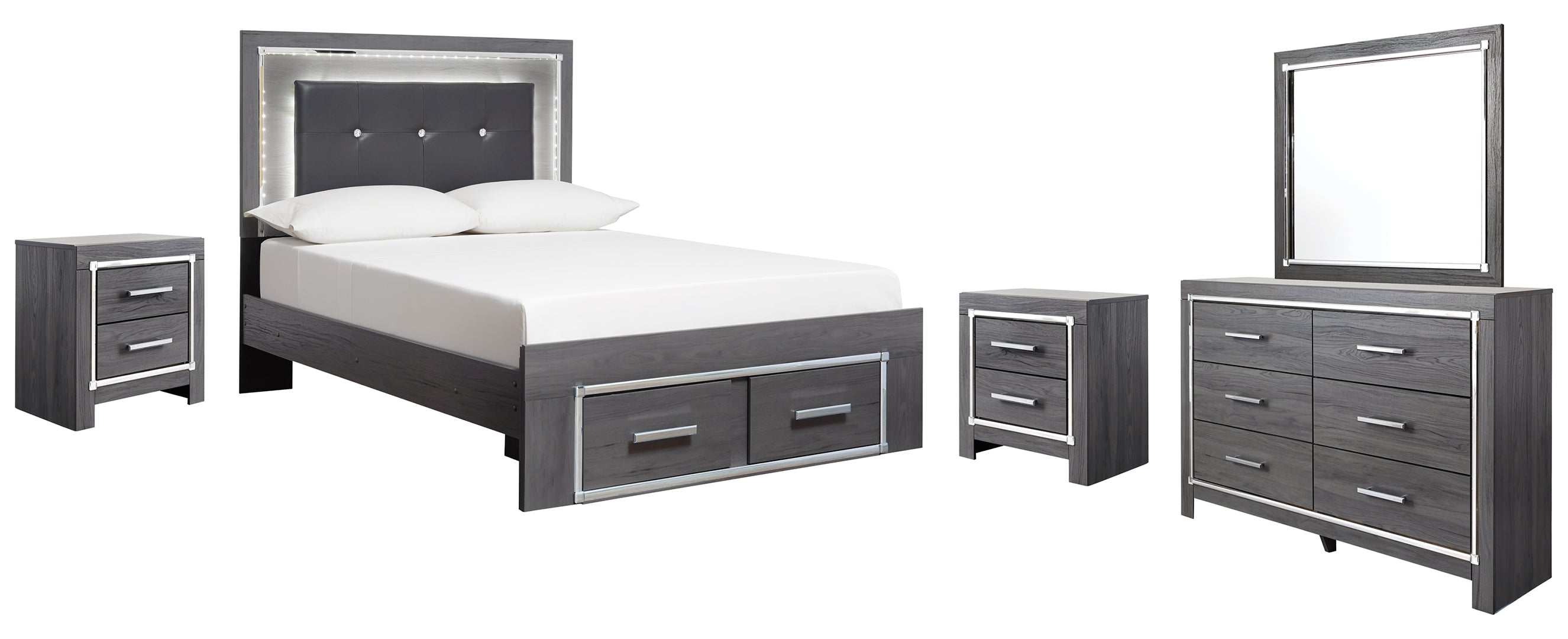 Lodanna Grey Panel Bedroom Set