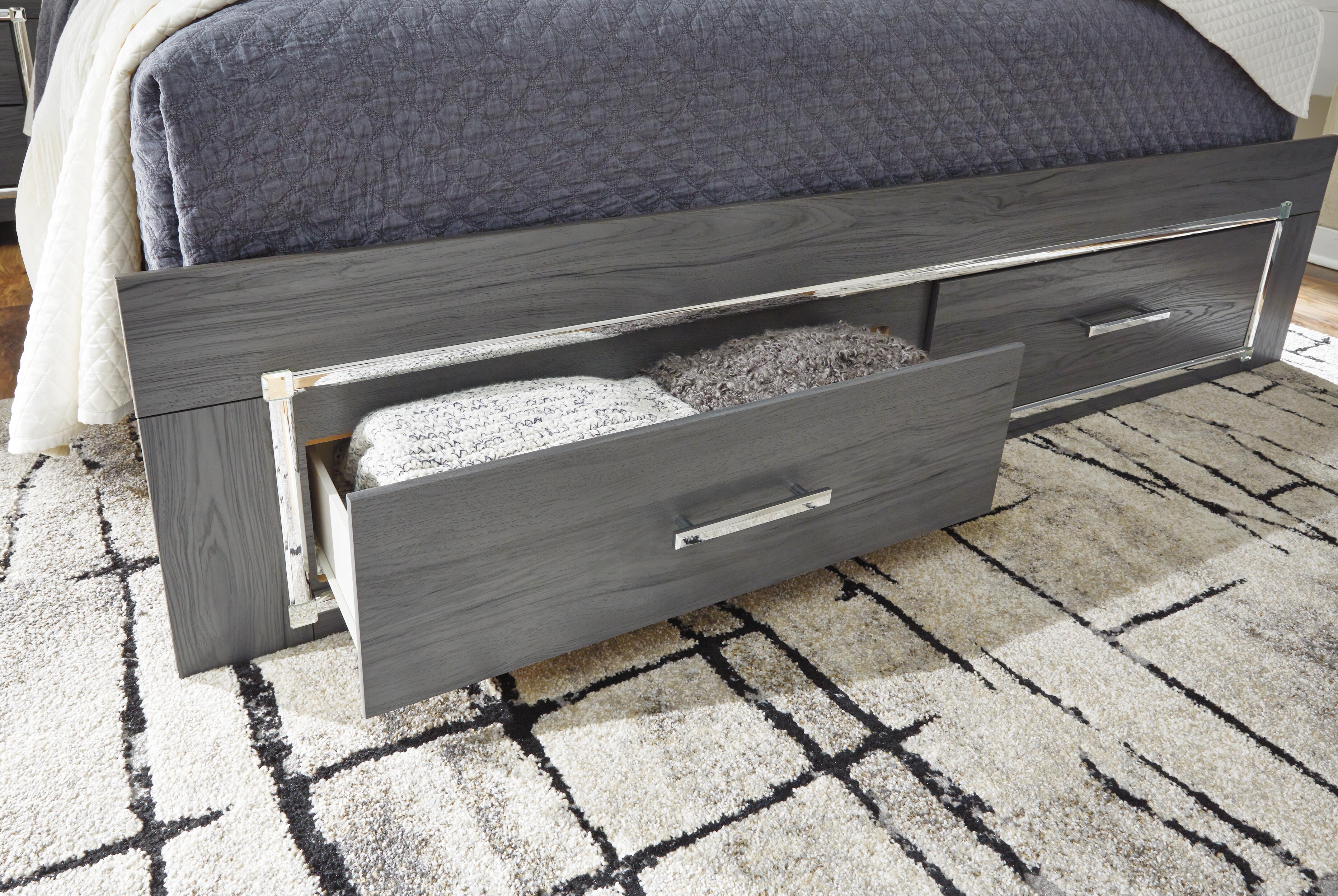 Lodanna Panel Bed with 2 Storage Drawers