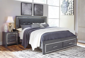 Lodanna Panel Bed with 2 Storage Drawers