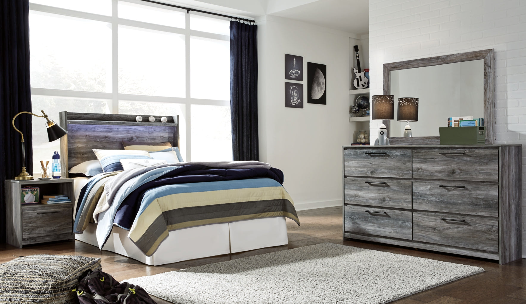Baystorm Panel Bed, Dresser, Mirror, Chest & Nightstand, Bedroom Set