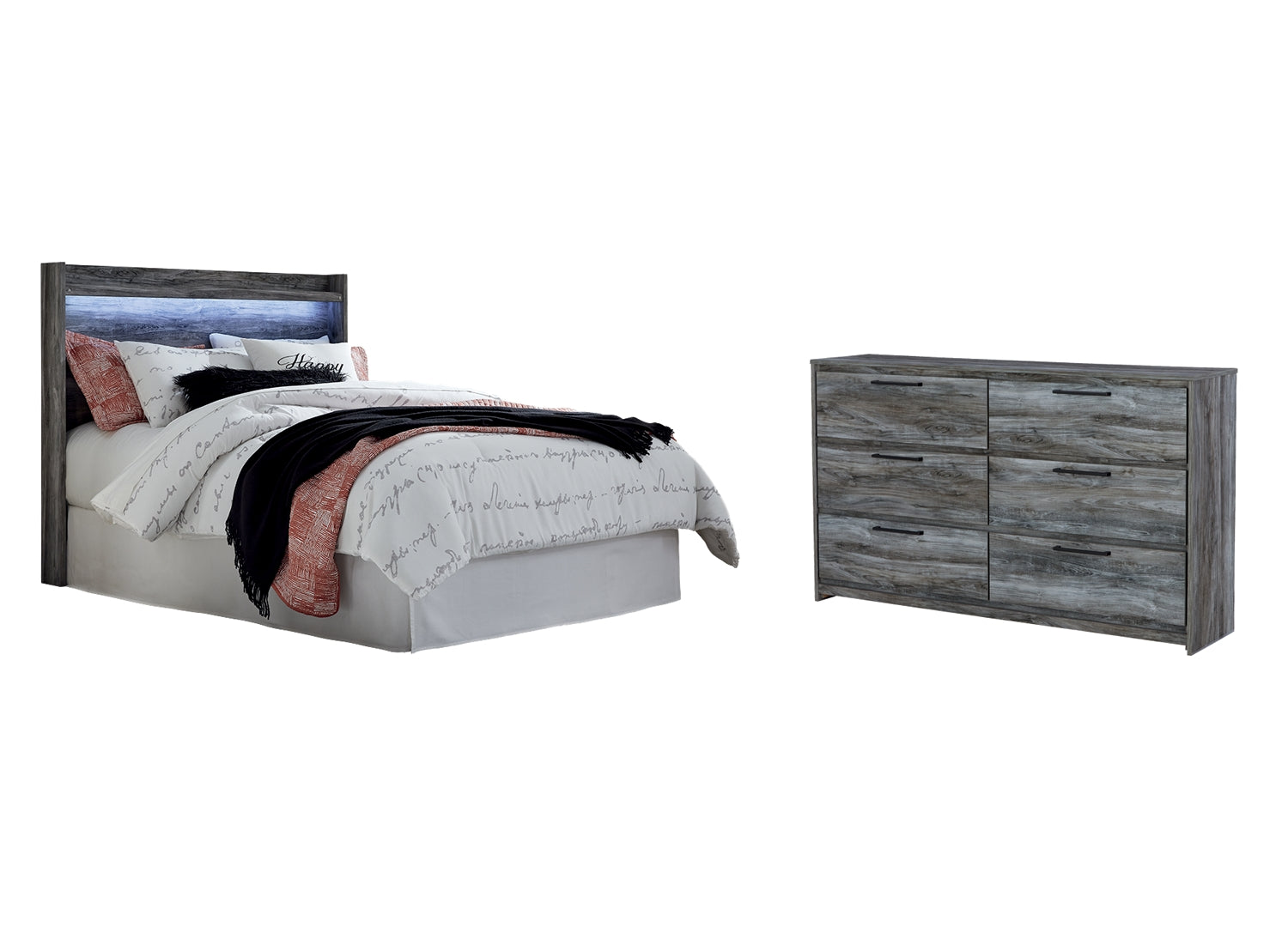 Baystorm Grey Panel Bedroom Set