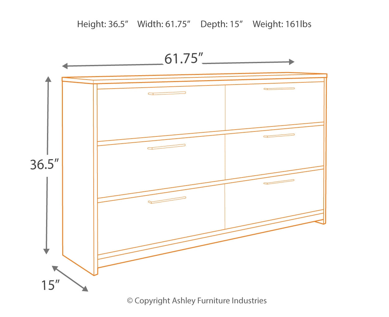 Baystorm Six Drawer Dresser