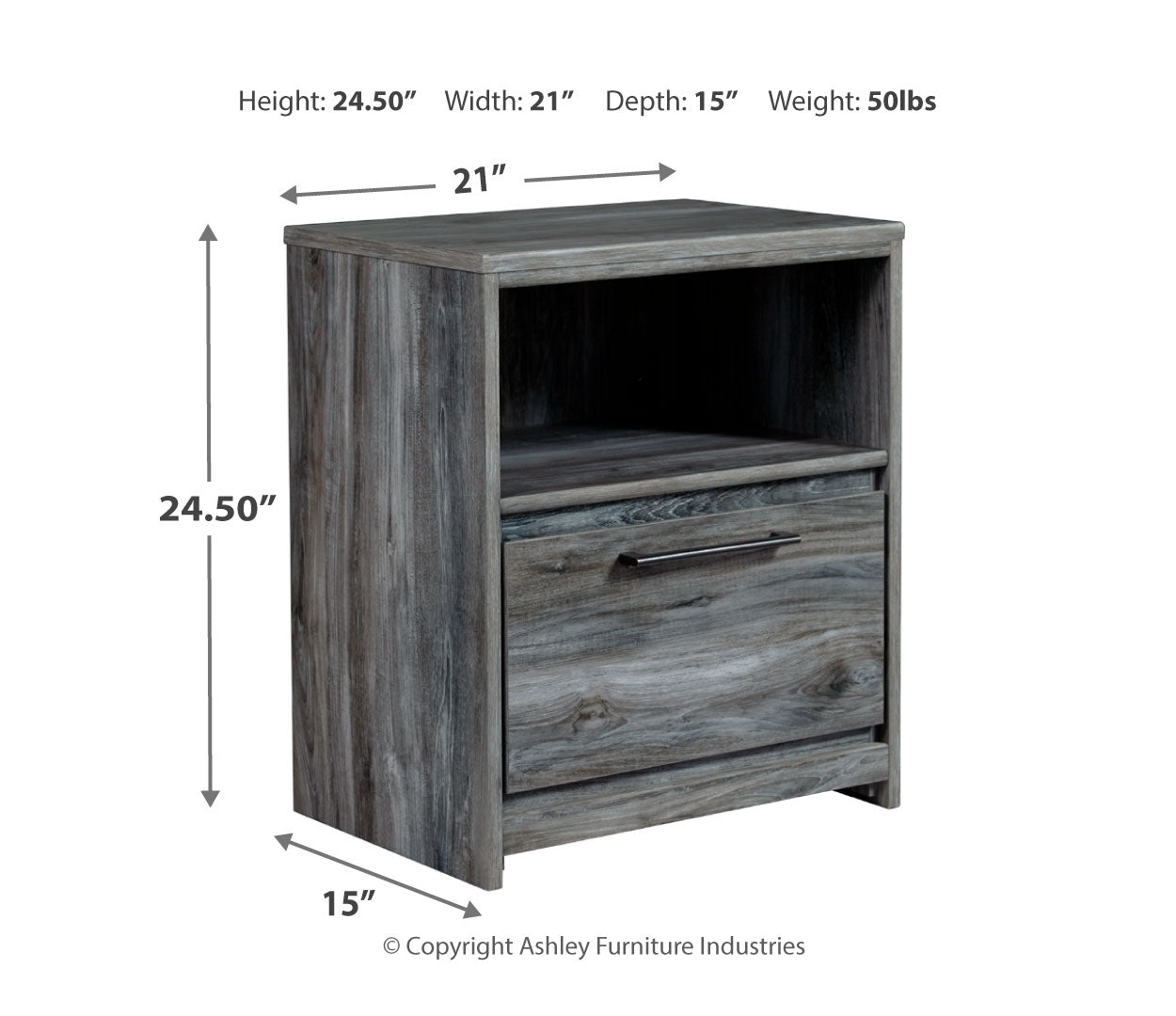 Baystorm One Drawer Night Stand