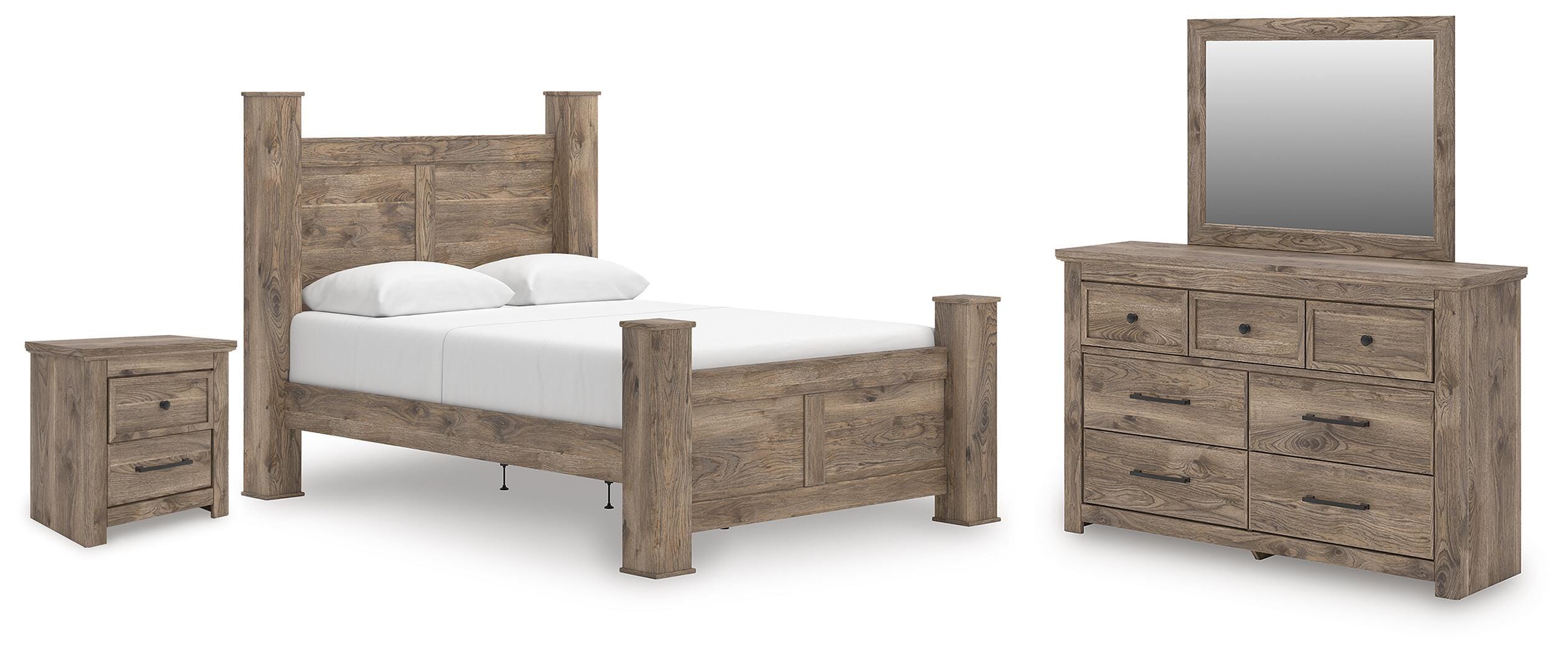 Rusticott Poster Bed Bedroom Set