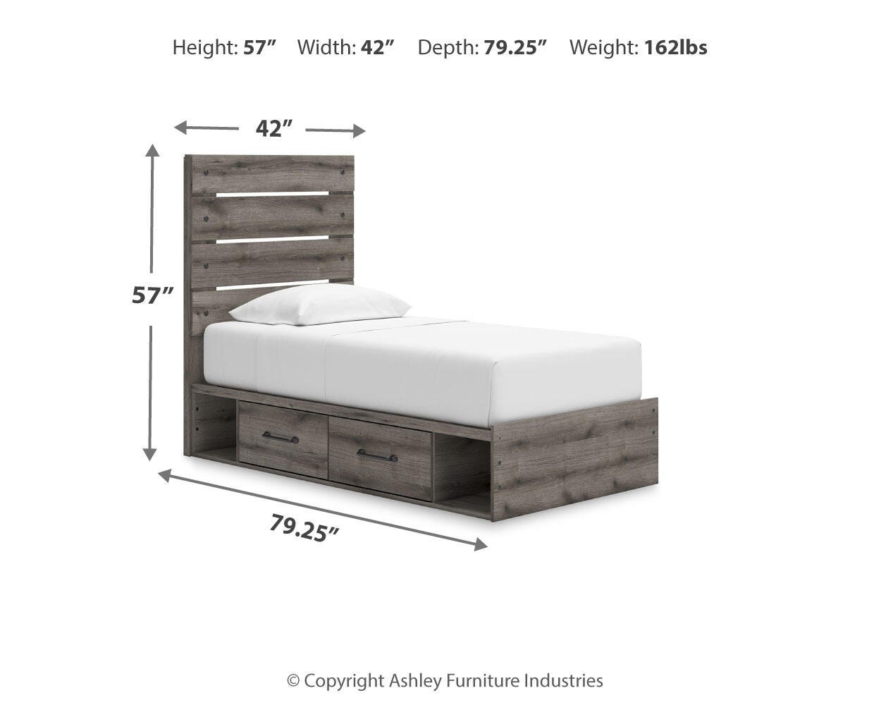 Graystorm Panel Storage Bed Bedroom Set