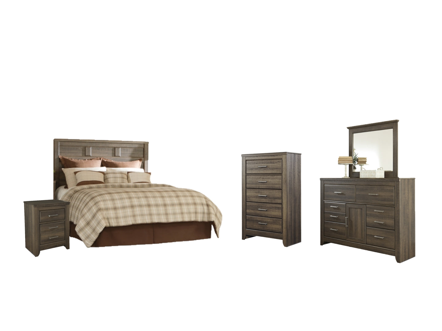 Juararo Brown Panel Headboard Bedroom Set