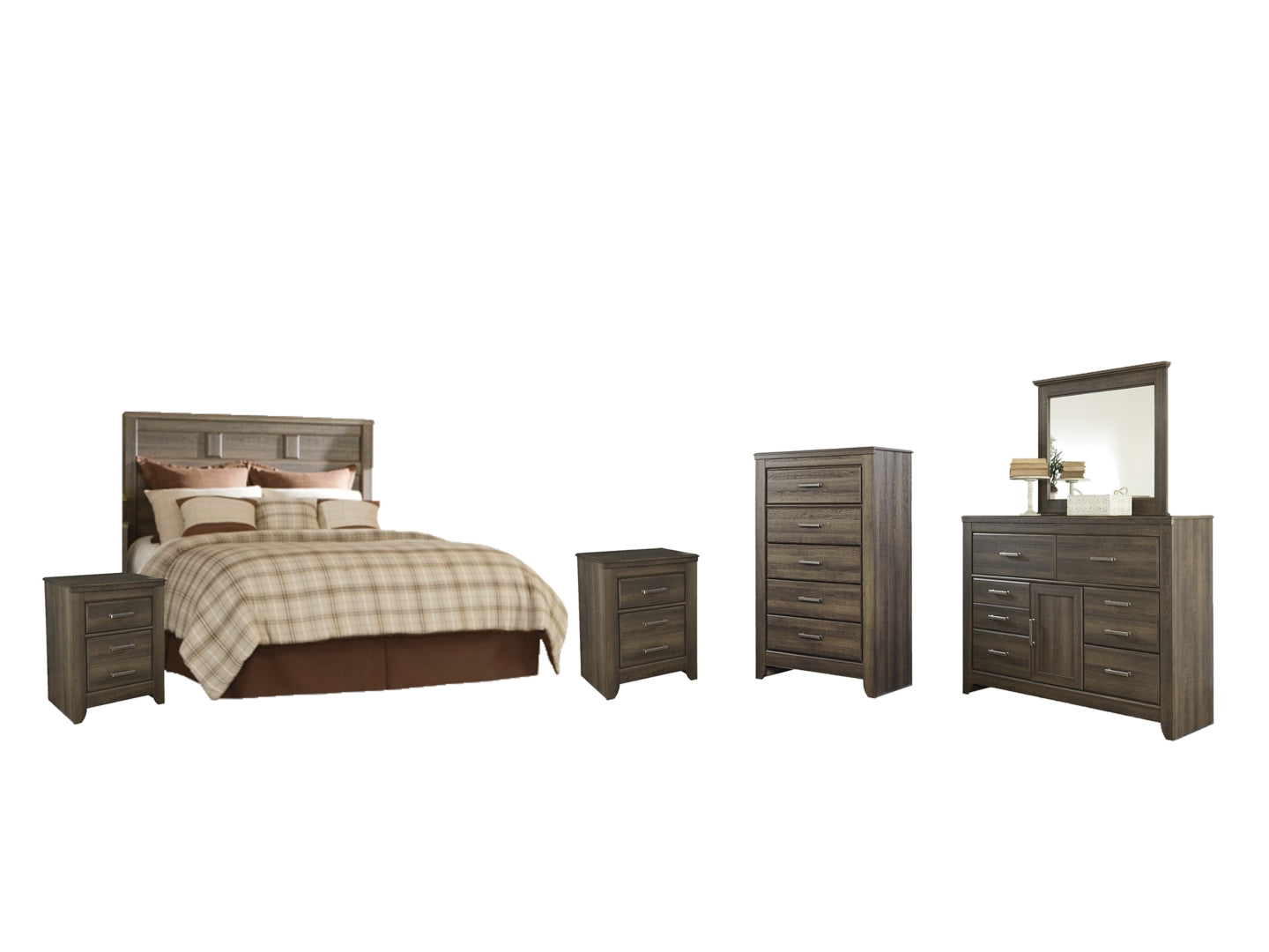 Juararo Brown Panel Headboard Bedroom Set