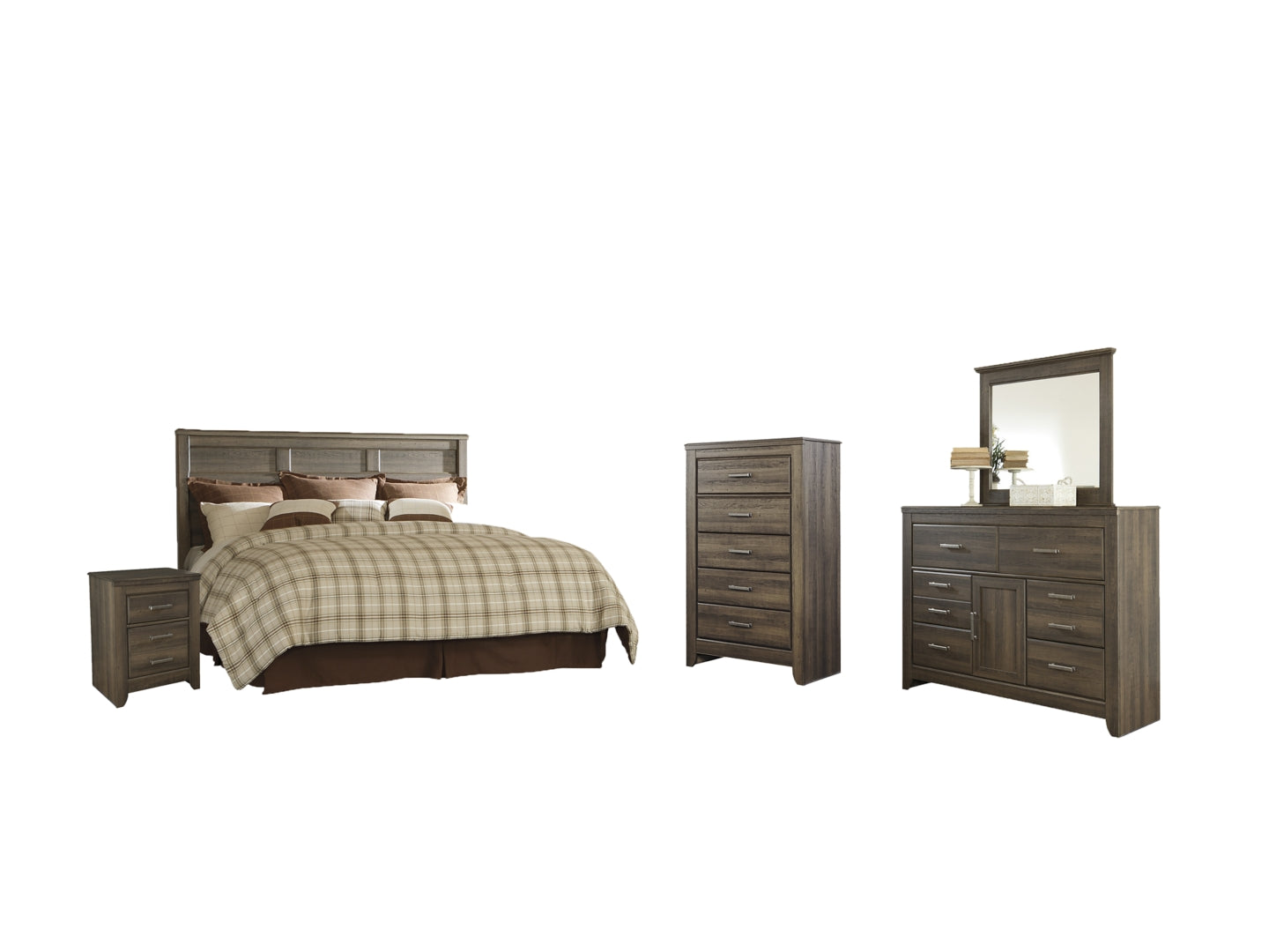 Juararo Brown Panel Headboard Bedroom Set