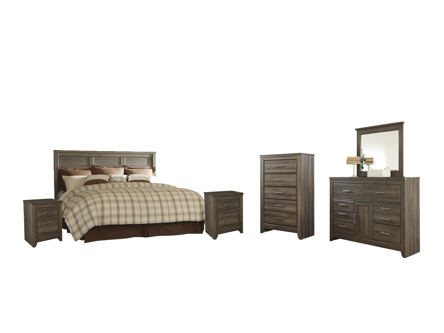 Juararo Brown Panel Headboard Bedroom Set