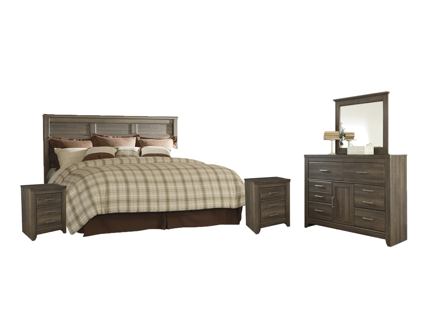 Juararo Brown Panel Headboard Bedroom Set