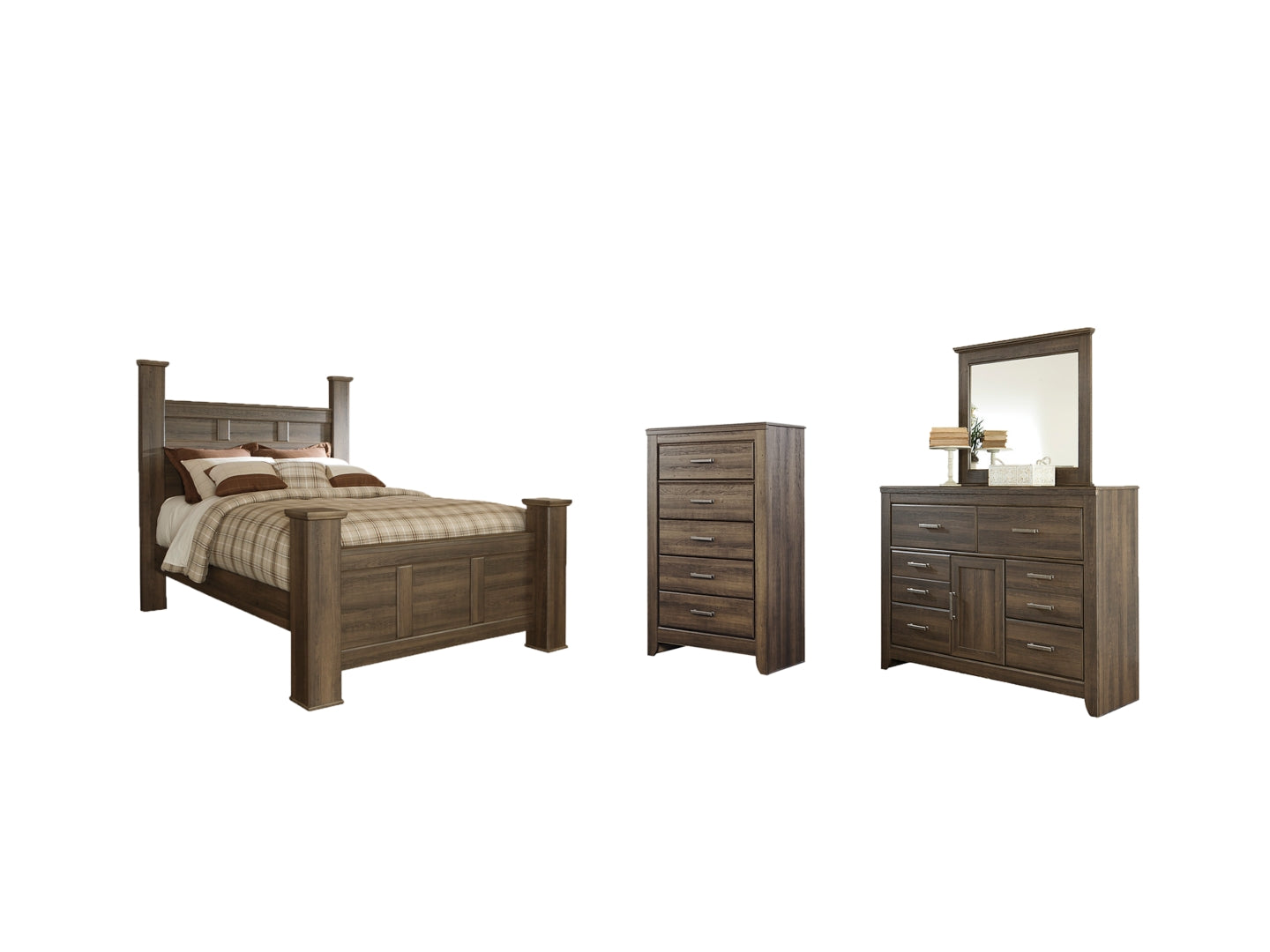 Juararo Brown Panel Headboard Bedroom Set