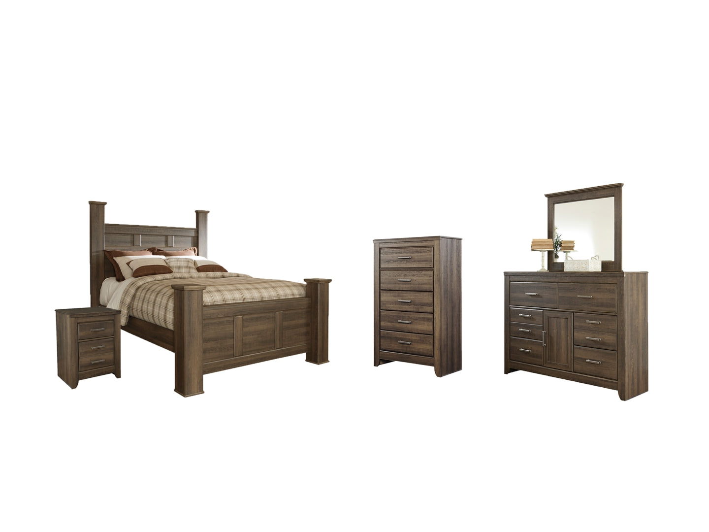 Juararo Brown Panel Headboard Bedroom Set