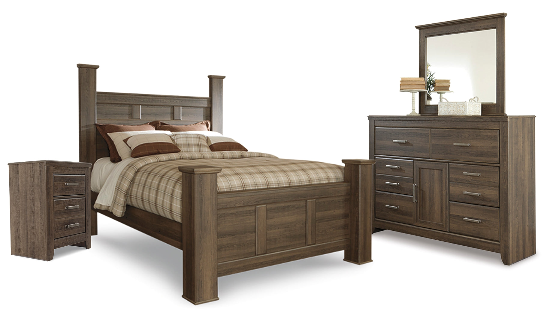 Juararo Brown Panel Headboard Bedroom Set