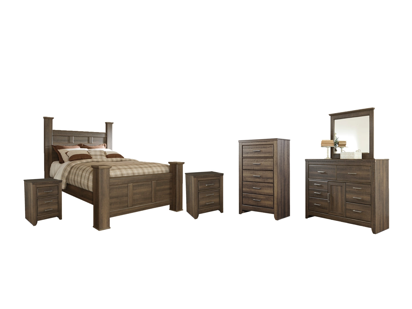 Juararo Brown Panel Headboard Bedroom Set