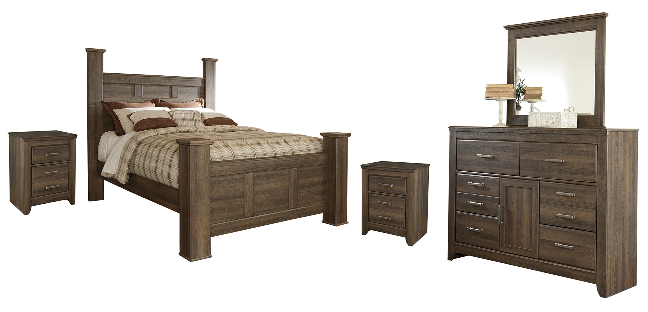 Juararo Brown Panel Headboard Bedroom Set