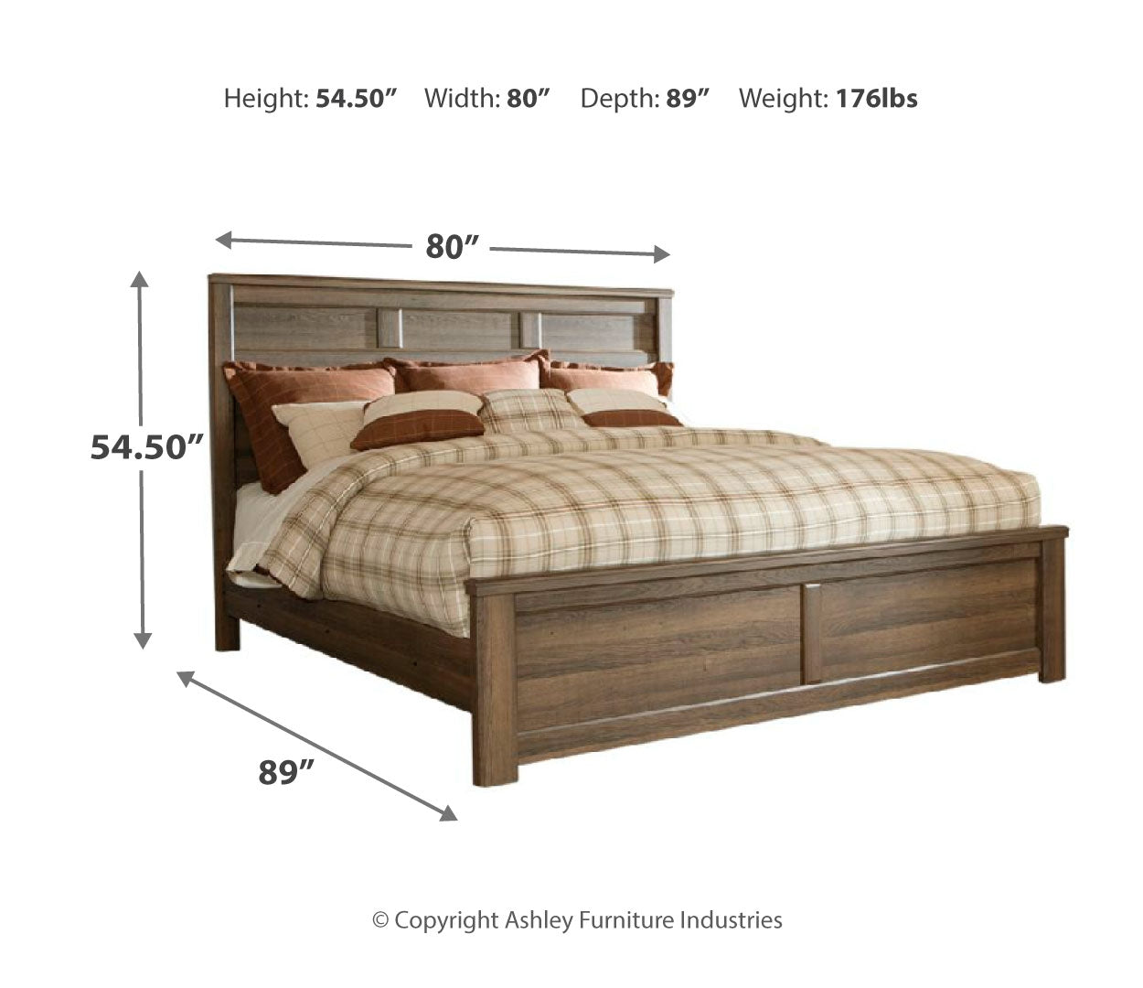 Juararo Brown Panel Bedroom Set