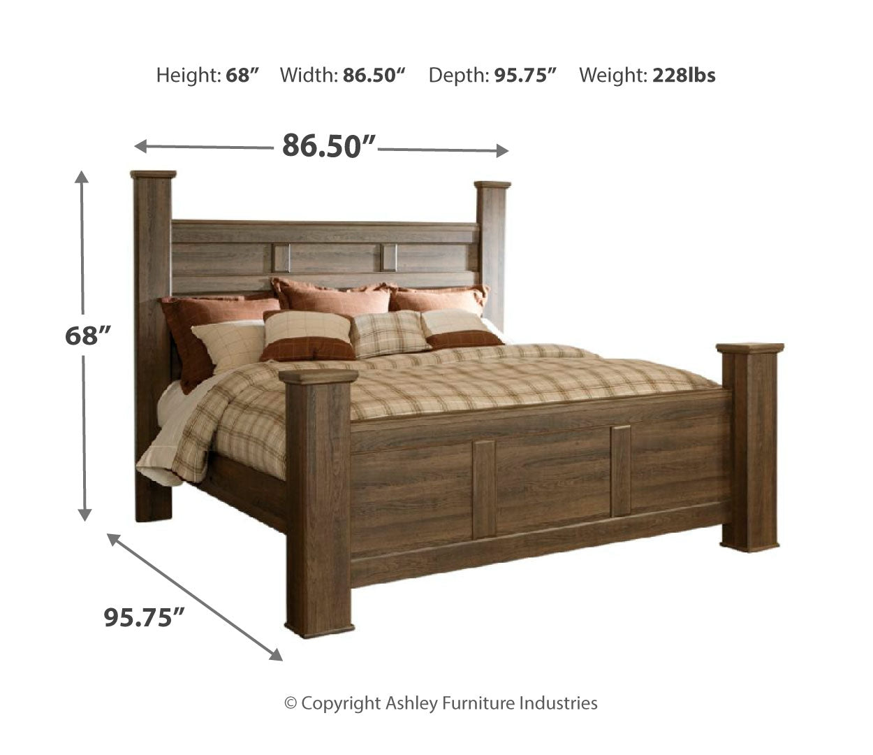 Juararo Brown Panel Bedroom Set