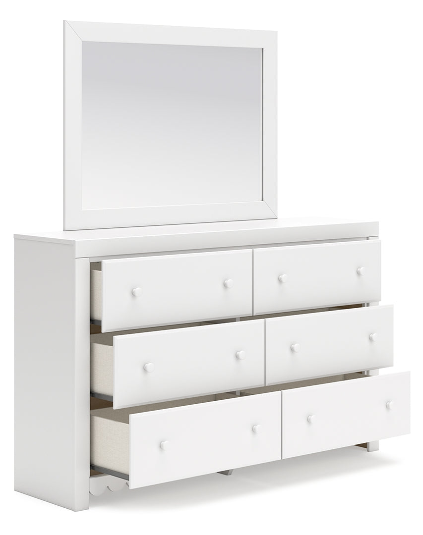 Mollviney White Panel Bedroom Set