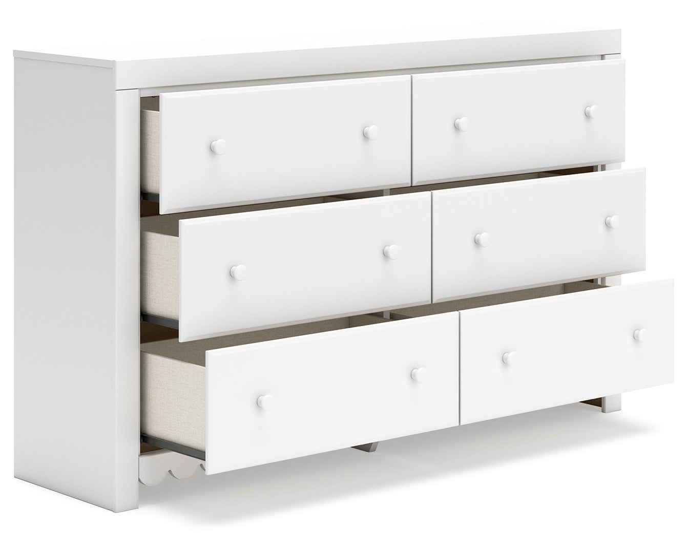 Mollviney White Panel Bedroom Set