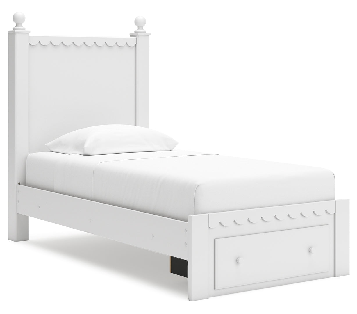 Mollviney White Panel Bedroom Set