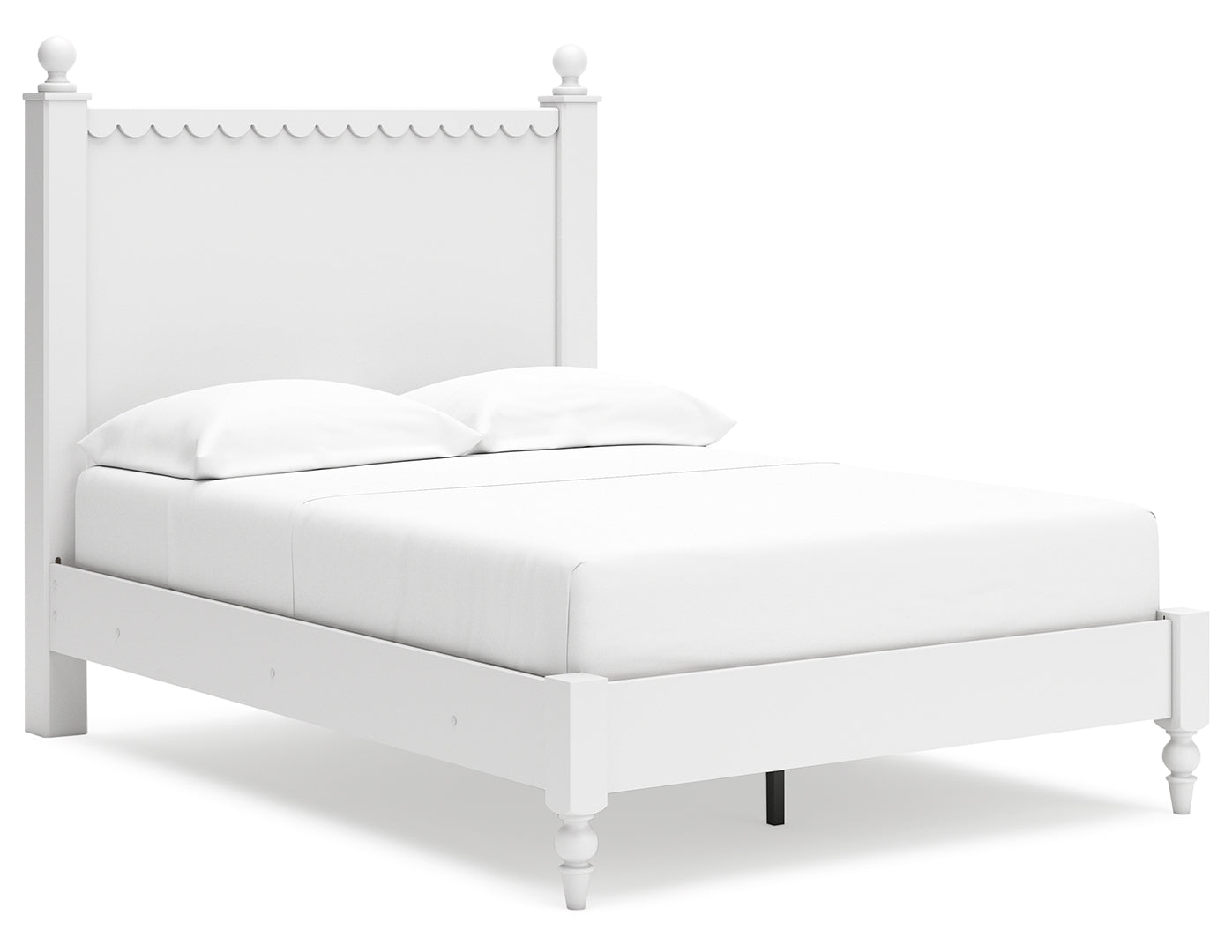 Mollviney White Panel Bedroom Set