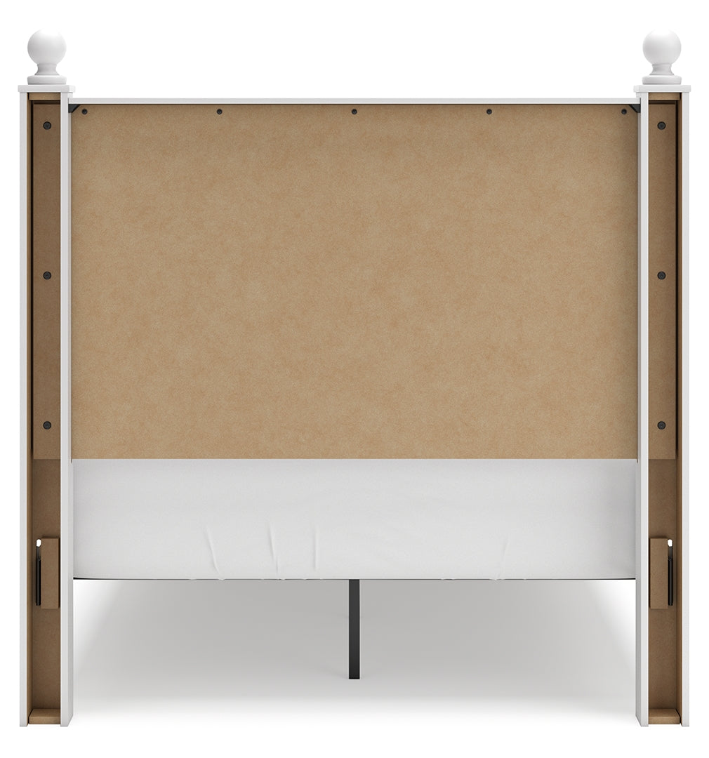 Mollviney White Panel Bedroom Set