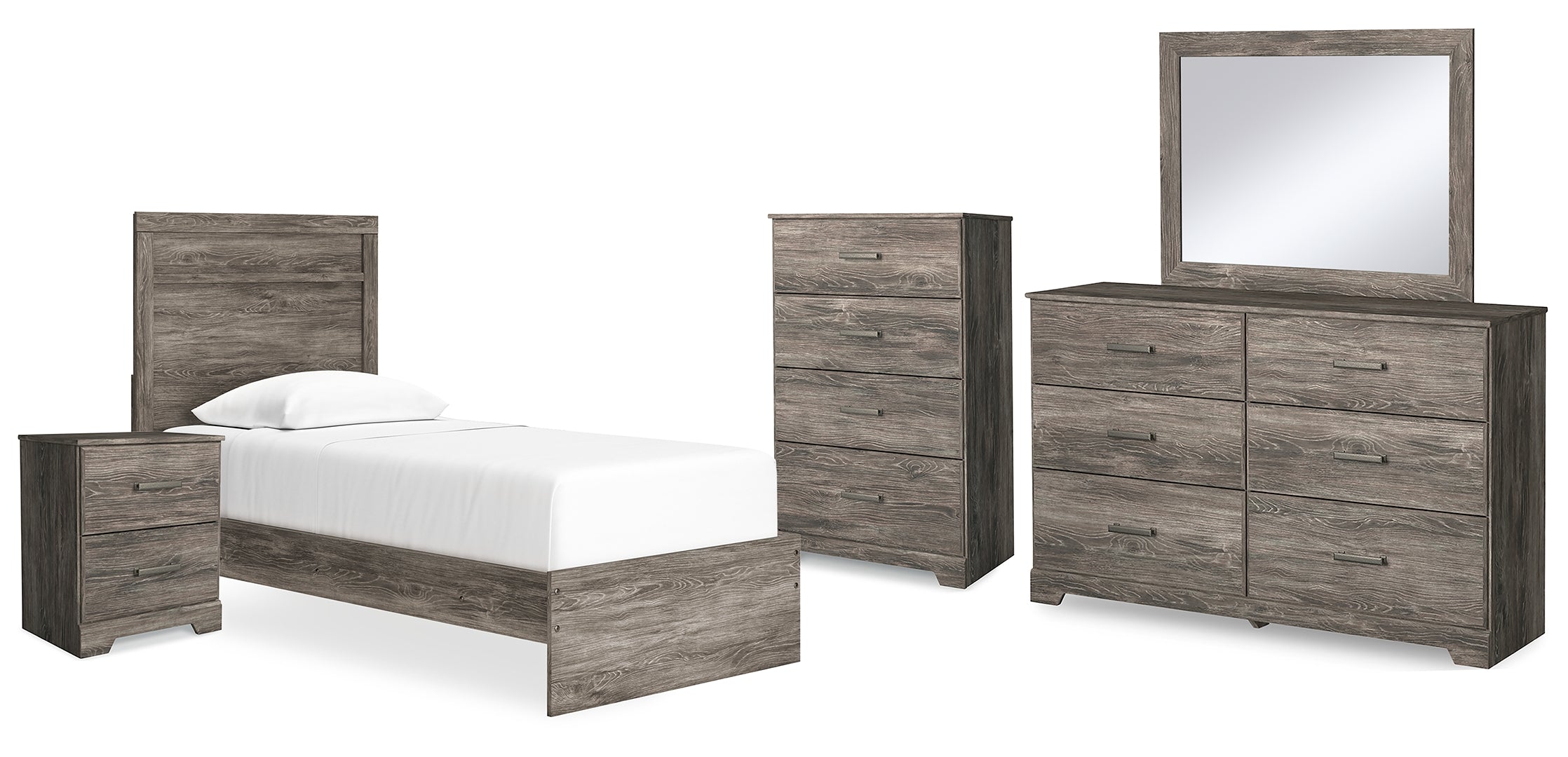 Ralinksi Grey Panel Bedroom Set