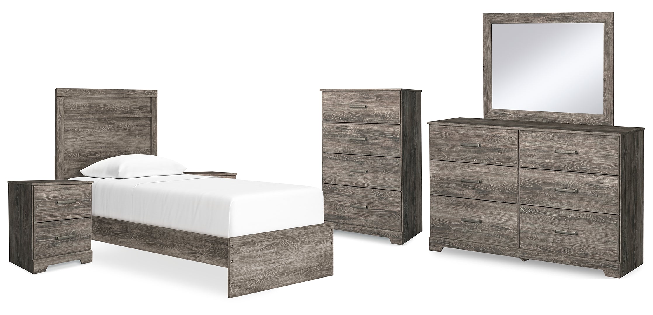 Ralinksi Grey Panel Bedroom Set