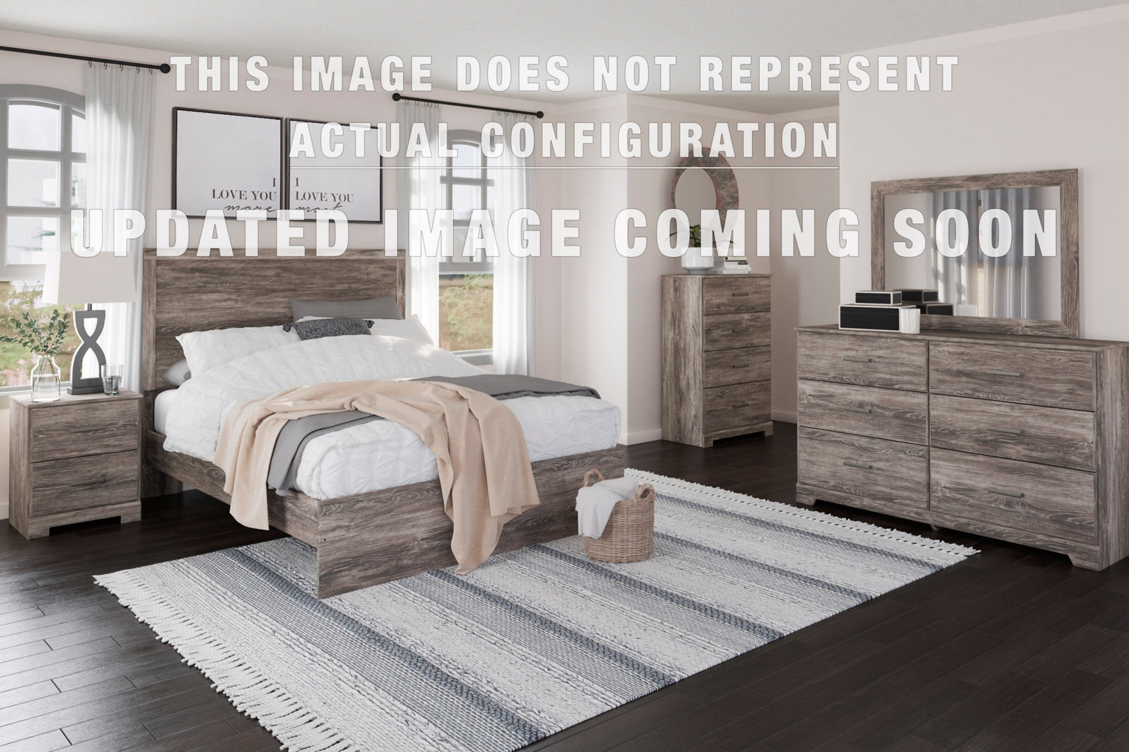 Ralinksi Grey Panel Bedroom Set