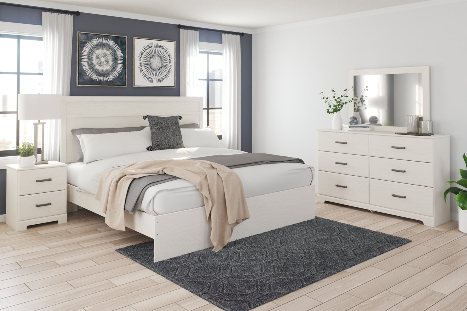 Stelsie Beige Panel Bedroom set