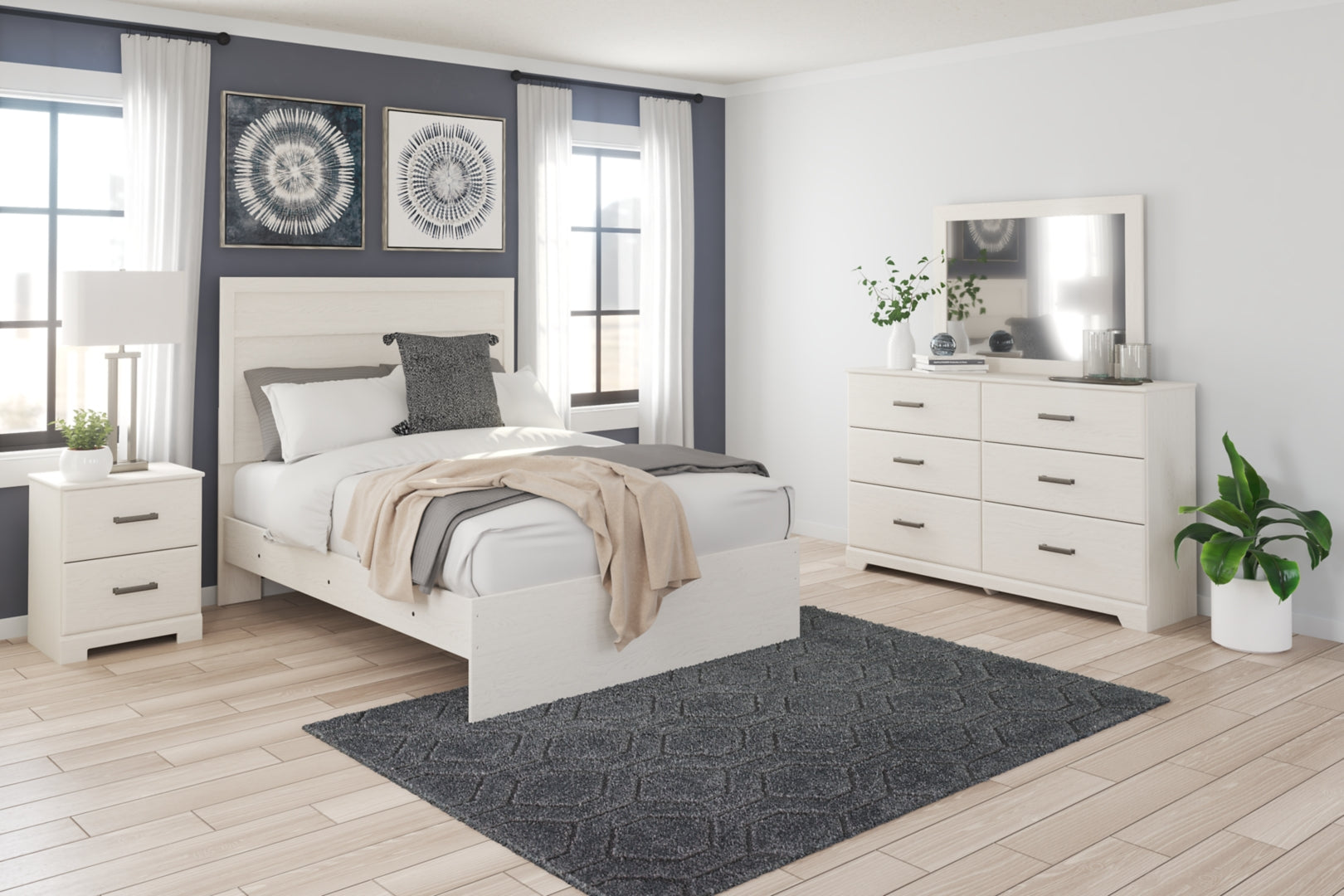 Stelsie Beige Panel Bedroom set