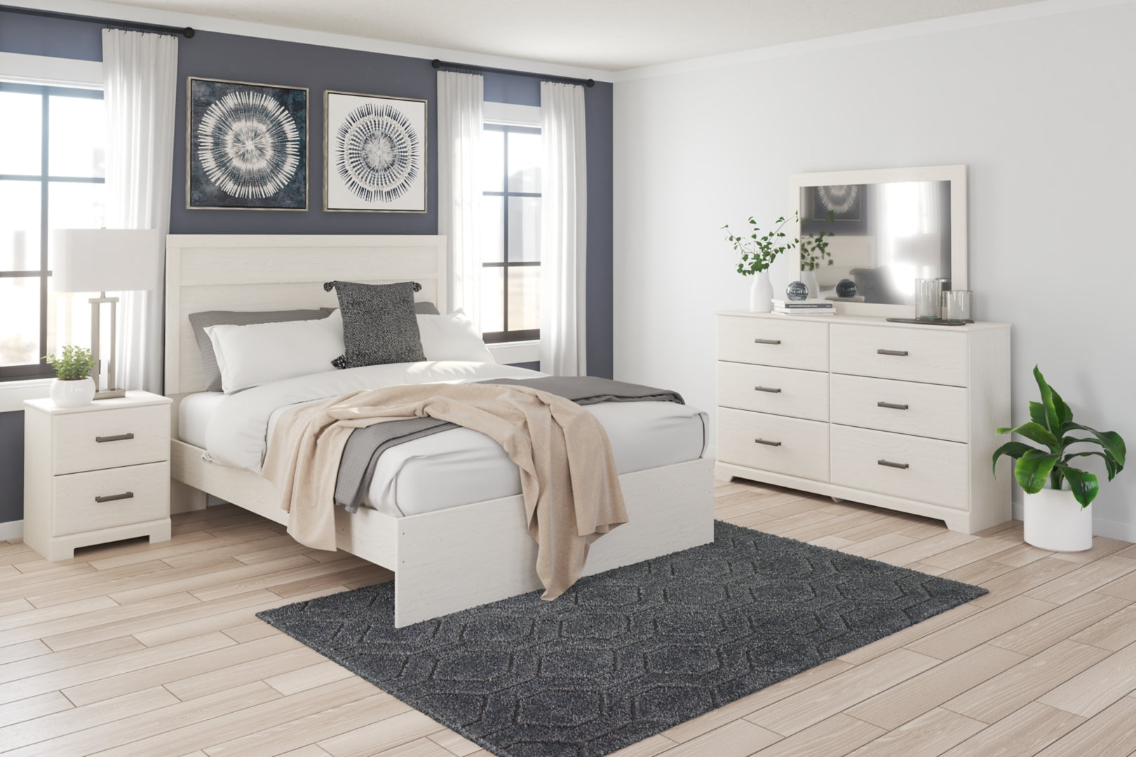 Stelsie Beige Panel Bedroom set