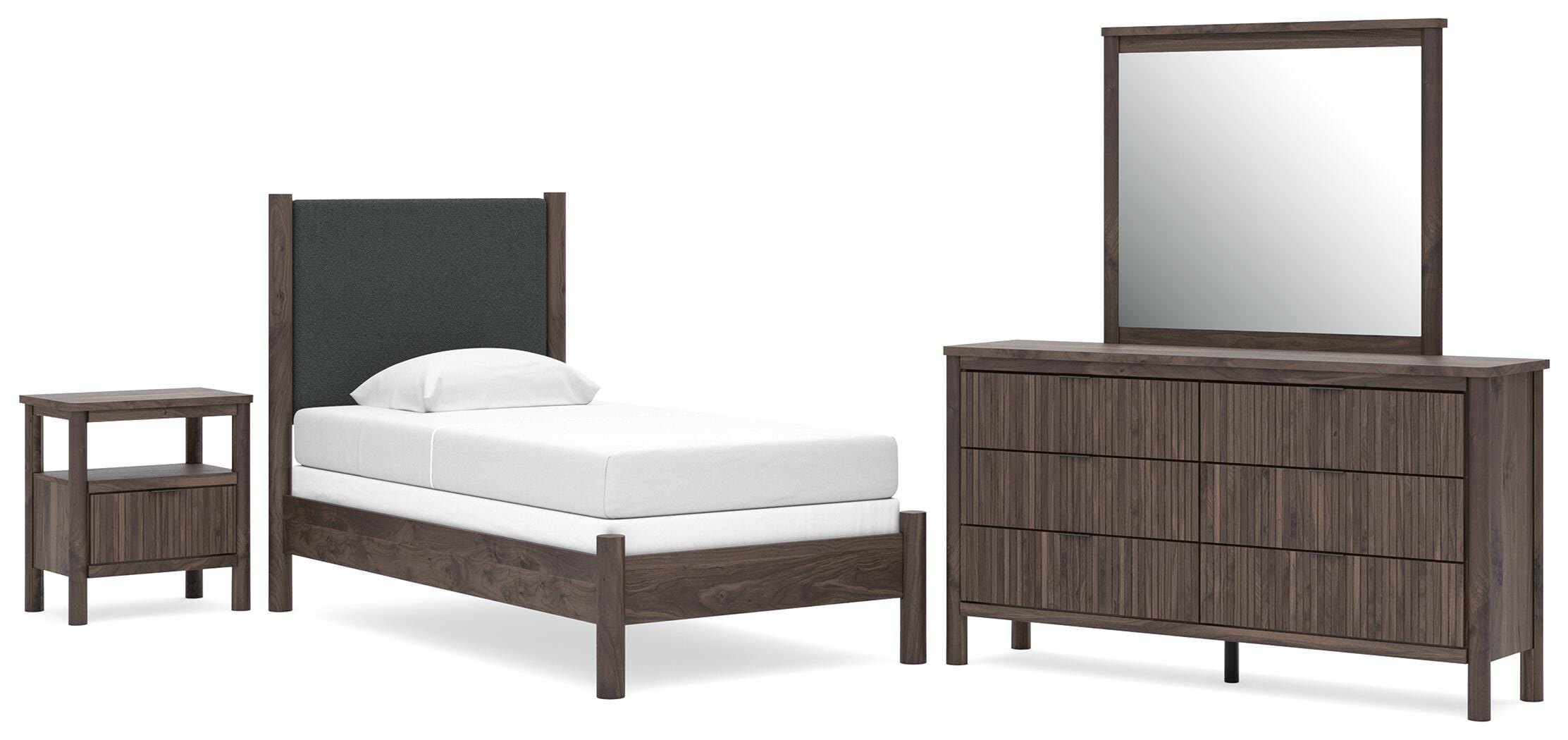 Pamytta Upholstered Panel Bed Bedroom Set