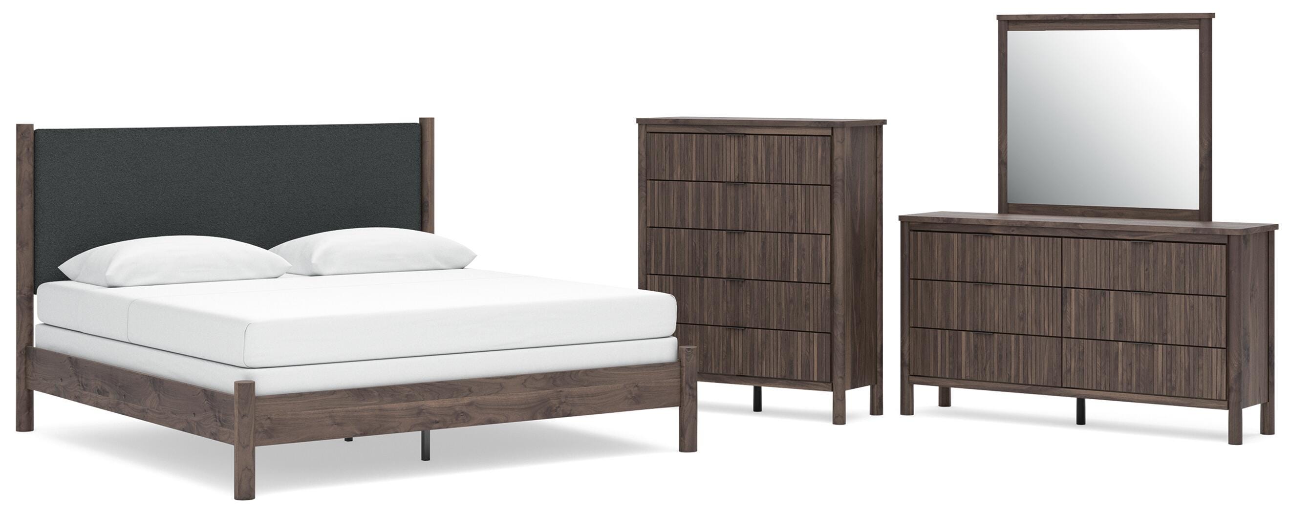 Pamytta Upholstered Panel Bed Bedroom Set