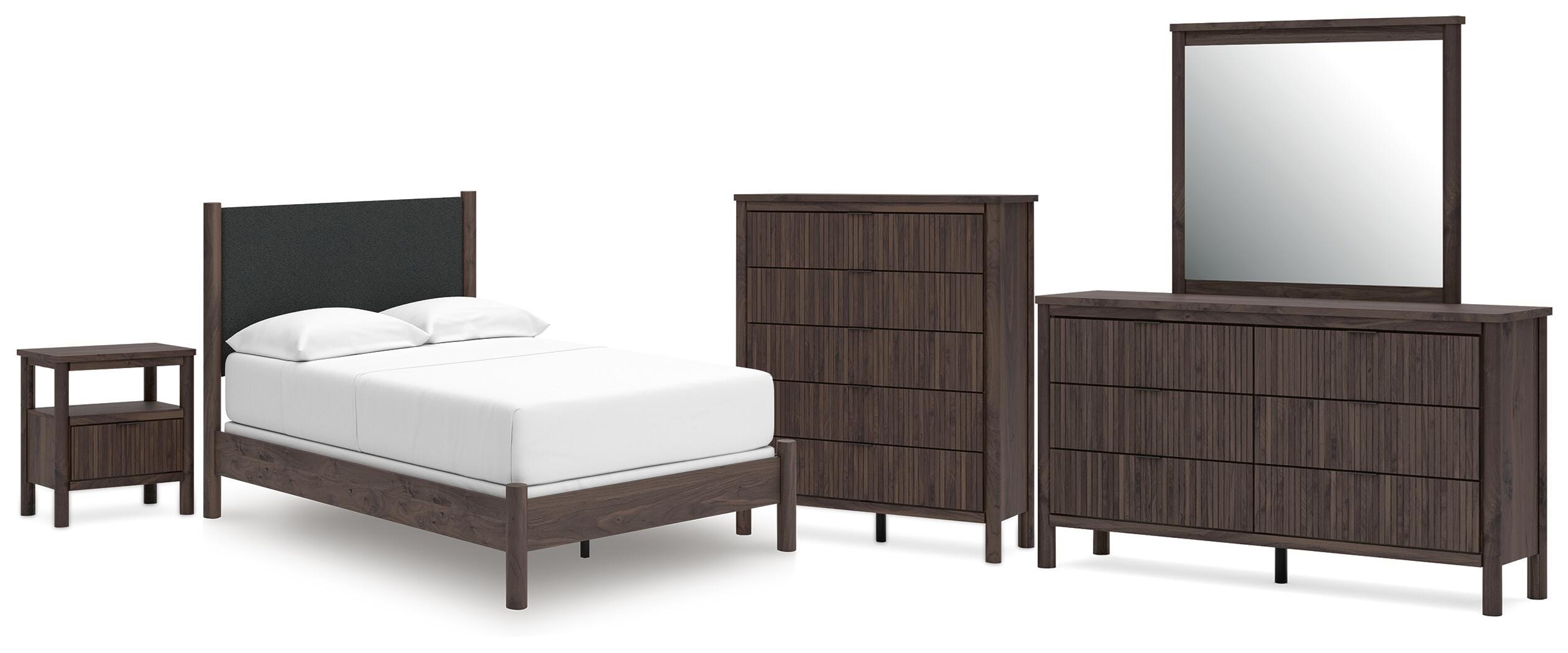 Pamytta Upholstered Panel Bed Bedroom Set