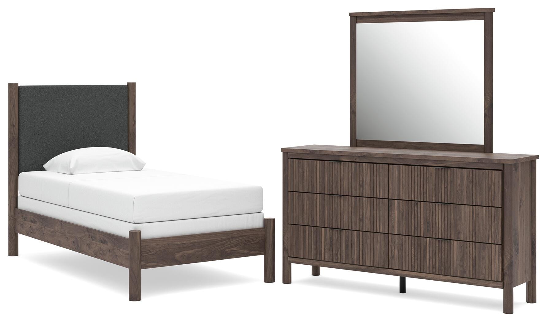 Pamytta Upholstered Panel Bed Bedroom Set