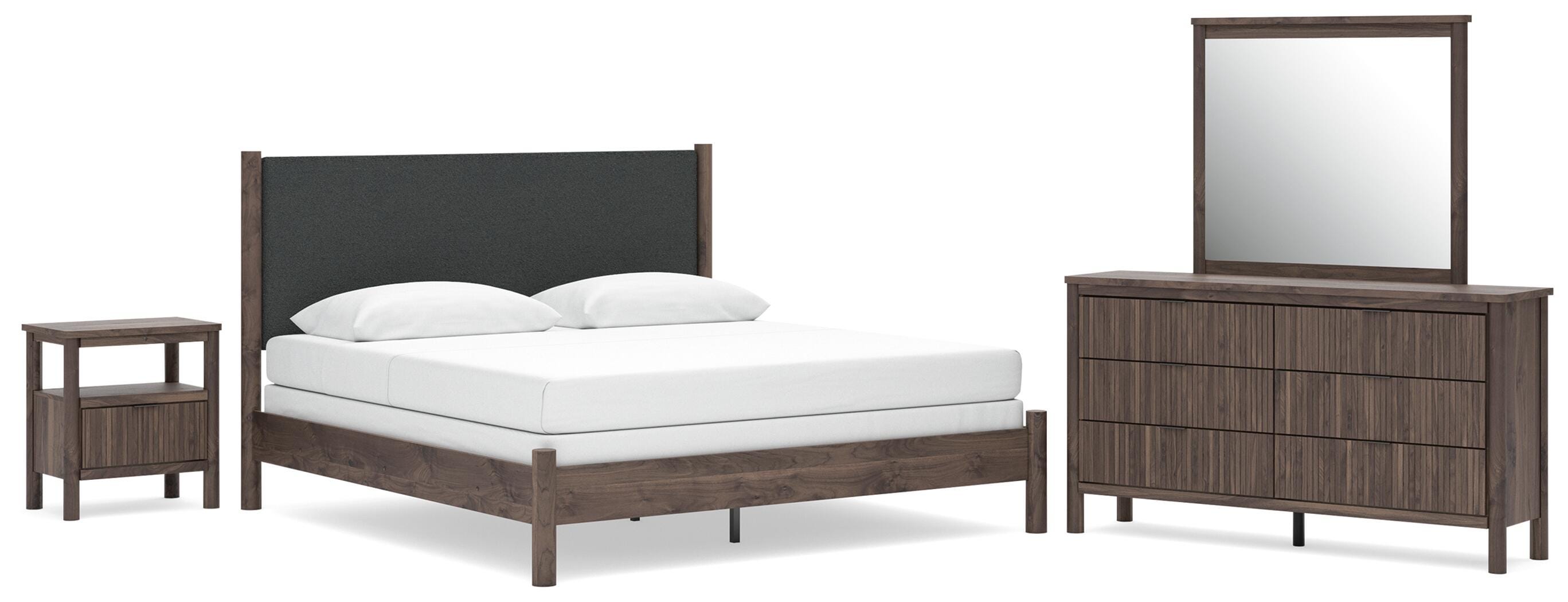 Pamytta Upholstered Panel Bed Bedroom Set