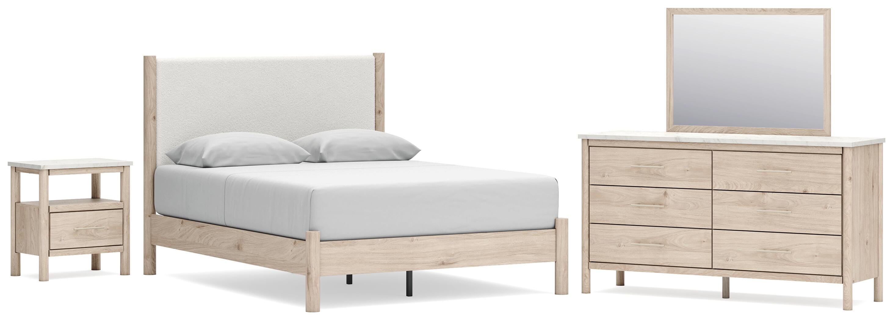 Cadmori Upholstered Panel Bed Bedroom Set