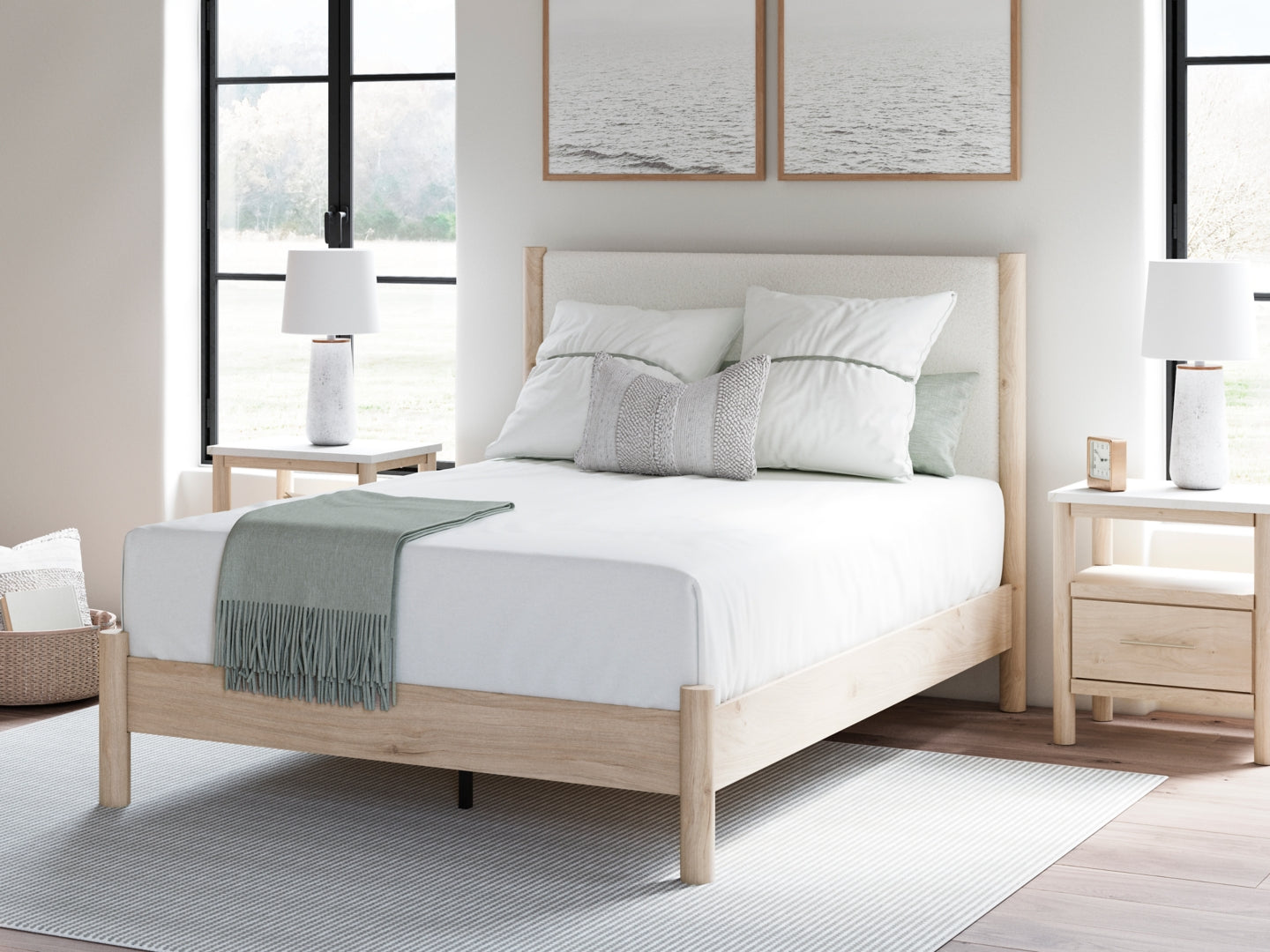 Cadmori Upholstered Panel Bed