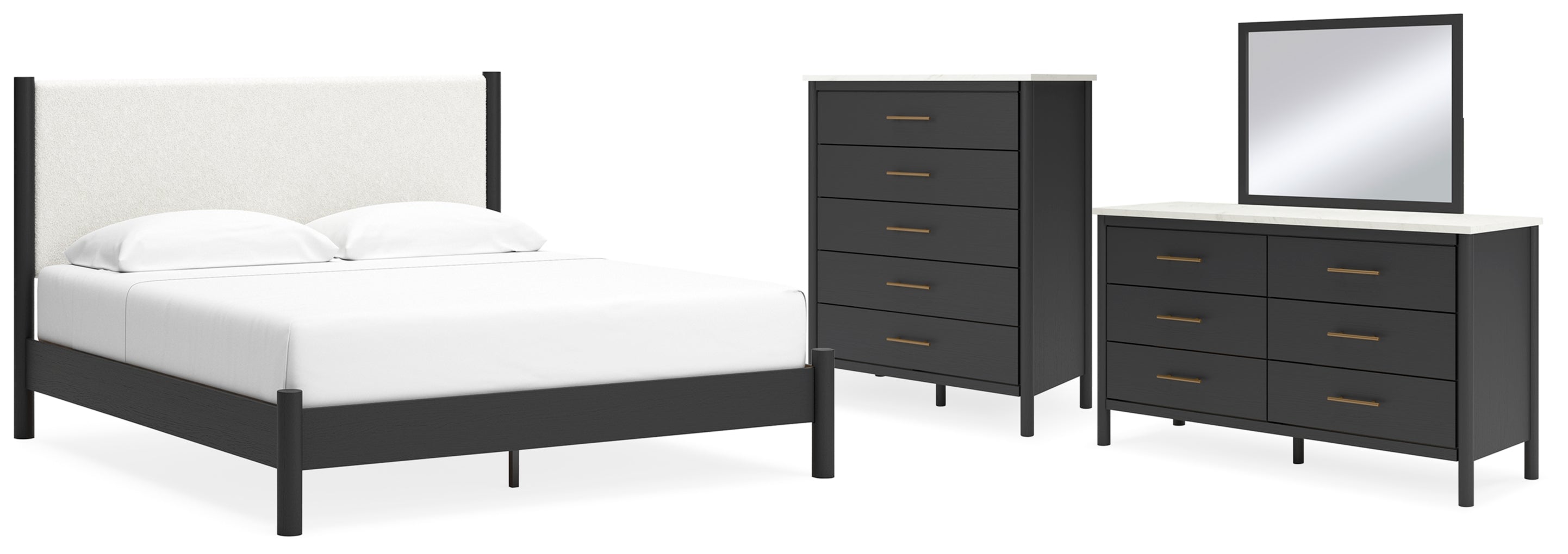 Cadmori Panel Bed, Dresser, Mirror, Chest & Nightstand, Bedroom Set