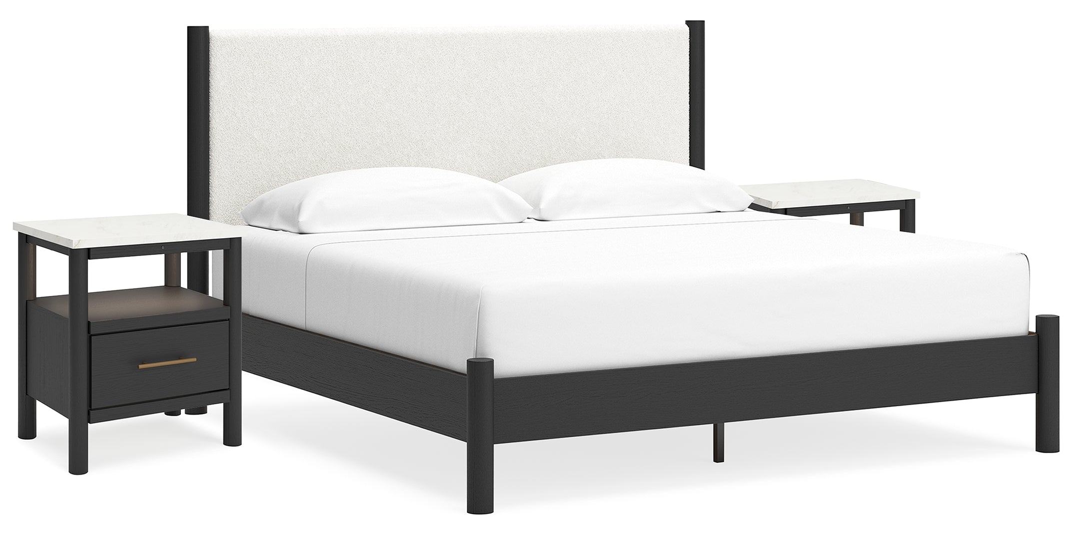 Cadmori Grey Upholstered Bedroom Set