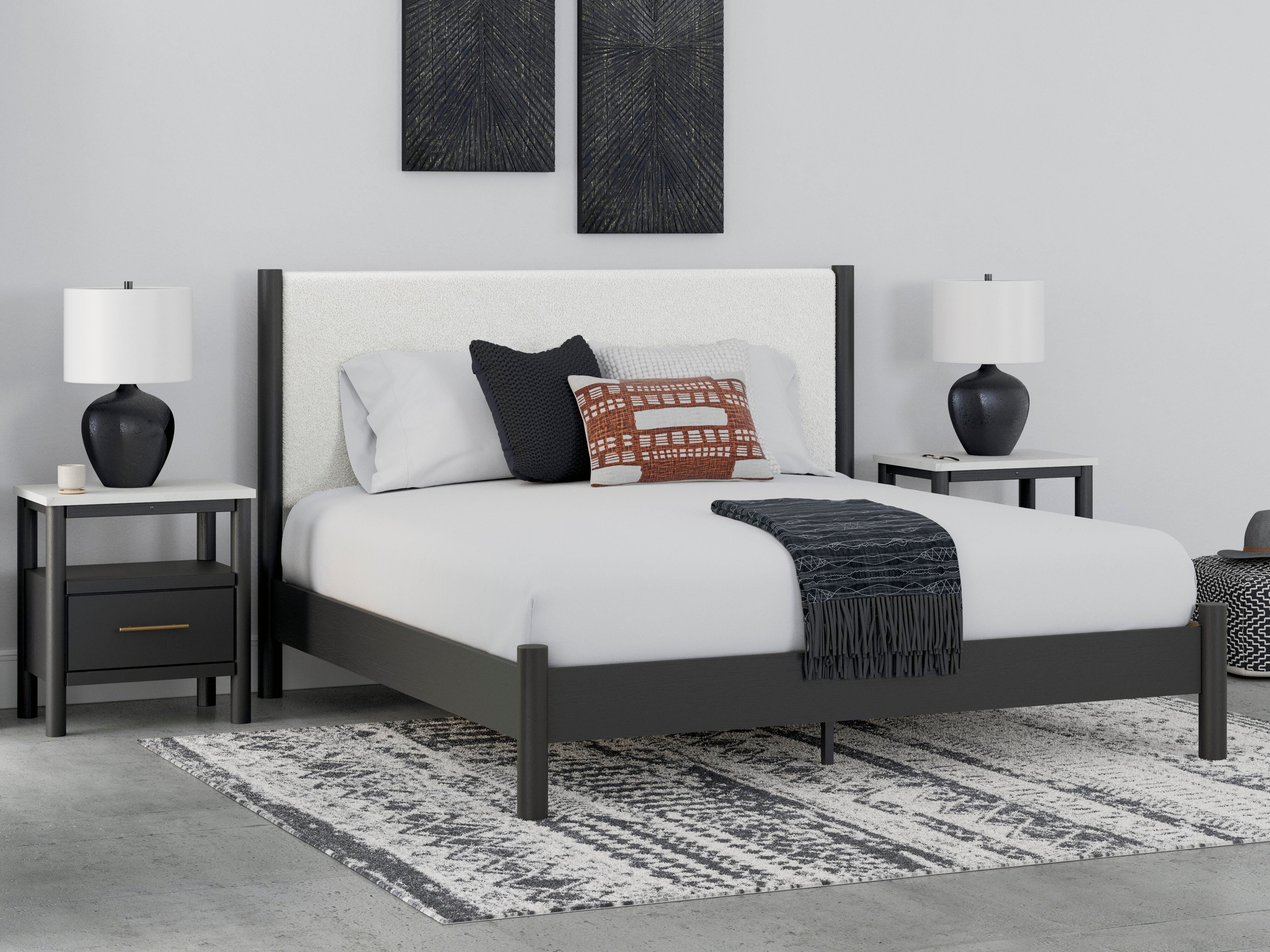 Cadmori Upholstered Panel Bed