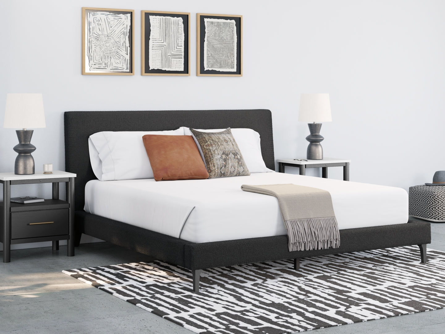 Cadmori UPH Bed w/Roll Slats