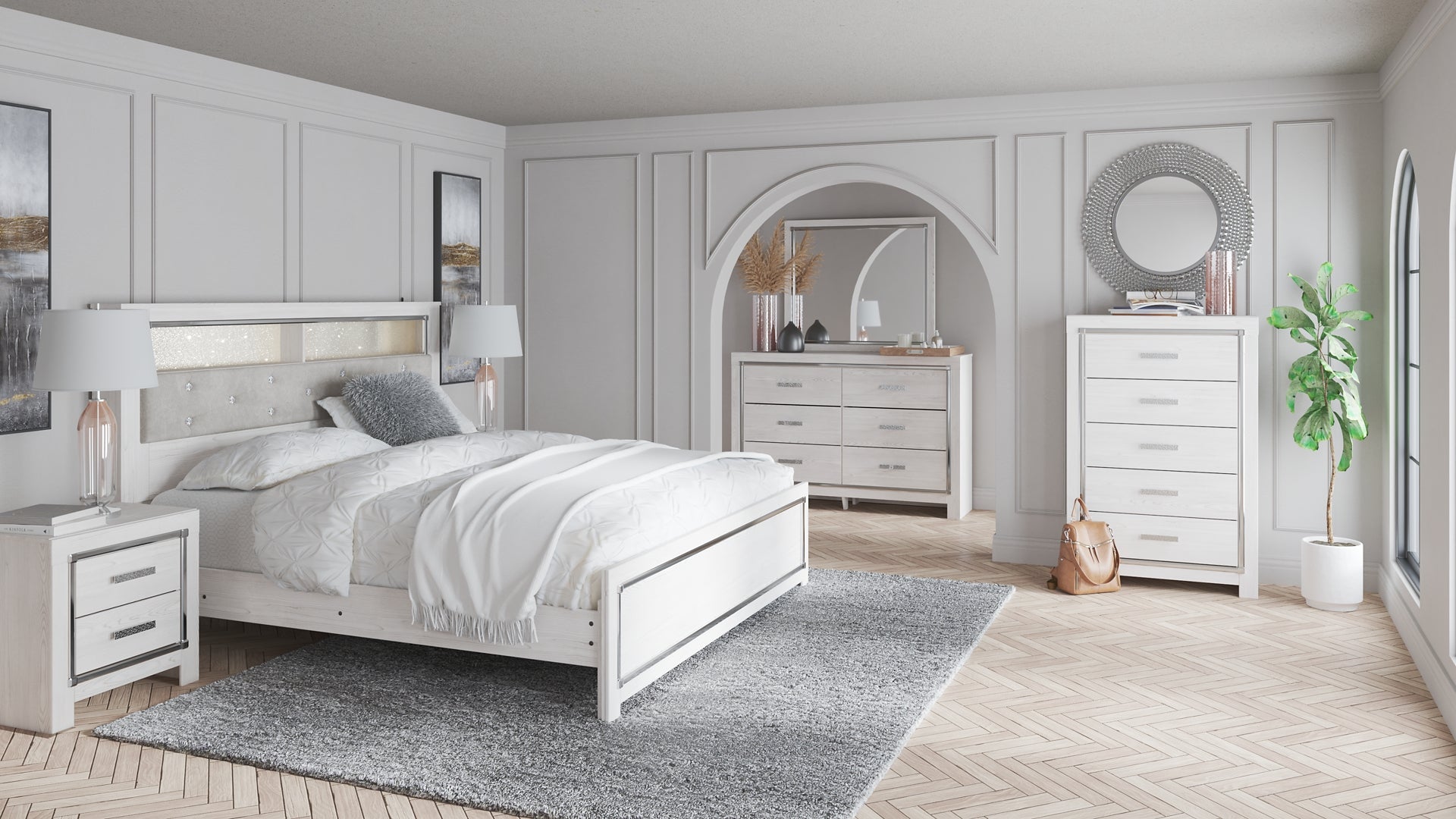 Altyra Panel Bookcase Bedroom Set