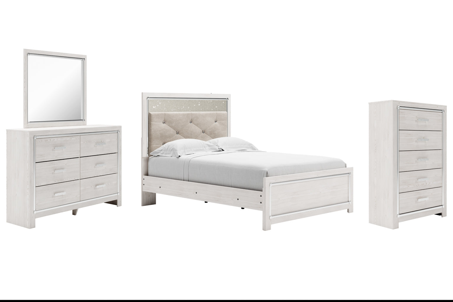 Altyra Bed, Dresser, Mirror, Chest & Nightstand, Bedroom Set